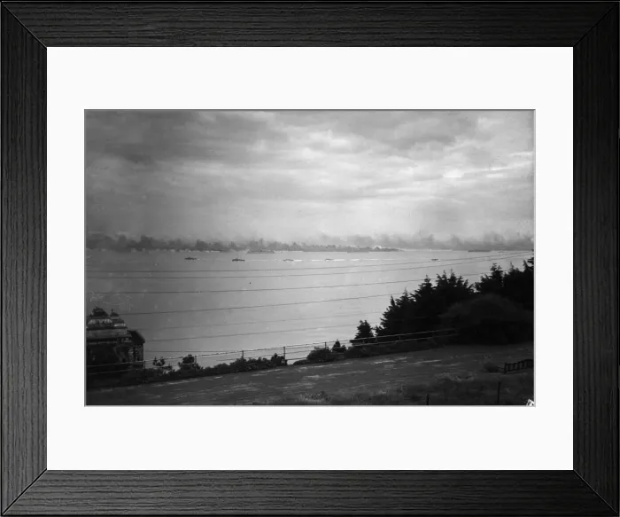 Framed Print : World War II Invasion of France Part of the British invasion fleet bound for Framed Print : World War II Invasion of France Part of the British invasion fleet bound for