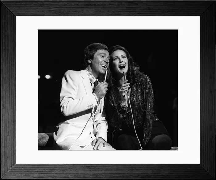 Framed Print : Lynda Carter american actress and singer with Des O Connor Aug 80 Framed Print : Lynda Carter american actress and singer with Des O Connor Aug 80