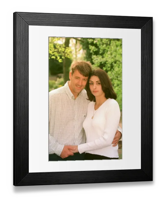 Framed Print : Matt Le Tissier Southampton footballer with his new girlfriend Angela Nabulsi
