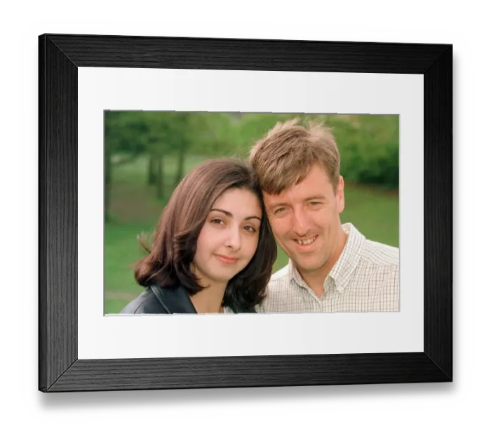 Framed Print : Matt Le Tissier footballer with Southampton with his new girlfriend Angela Nabulsi