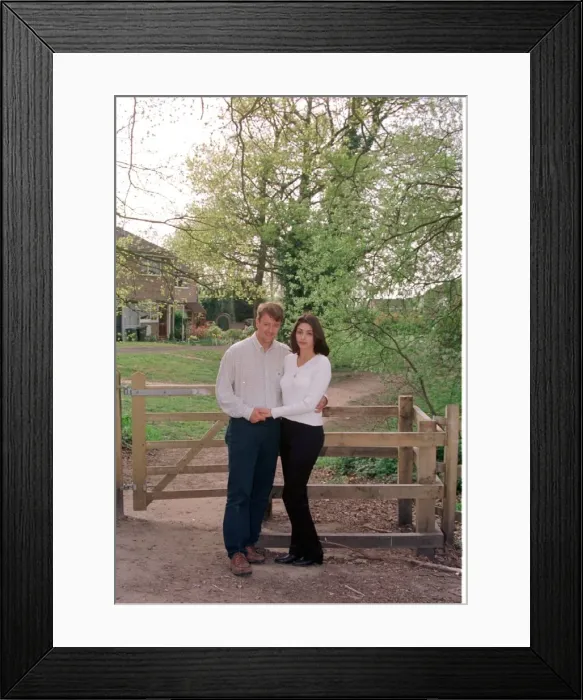 Framed Print : Matt Le Tissier Southampton footballer with his new girlfriend Angela Nabulsi