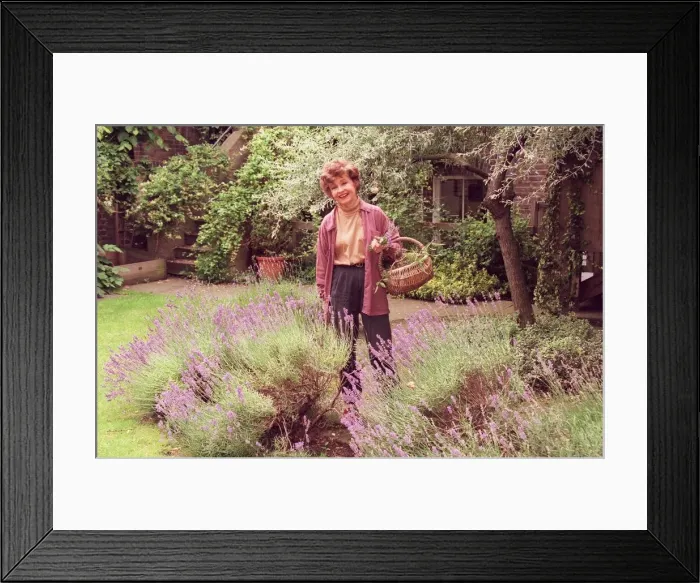 Framed Print : Prunella Scales at home - 24 / 06 / 1997 Framed Print : Prunella Scales at home - 24 / 06 / 1997