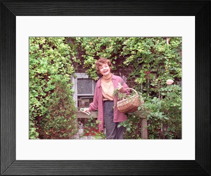 Framed Print : Prunella Scales at home - 24 / 06 / 1997 Framed Print : Prunella Scales at home - 24 / 06 / 1997