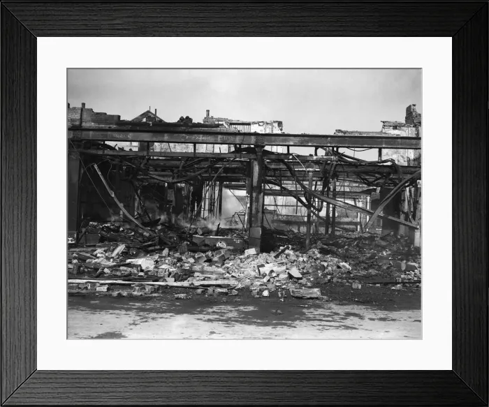 Framed Print : The Blitz was a German bombing campaign against the United Kingdom during the Second Framed Print : The Blitz was a German bombing campaign against the United Kingdom during the Second