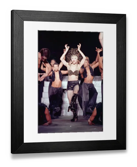 Framed Print : Madonna in concert. The Girlie Show World Tour, Wembley Stadium. 25th September 1993 Framed Print : Madonna in concert. The Girlie Show World Tour, Wembley Stadium. 25th September 1993