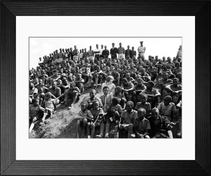 Framed Print : Princess Anne visits Starehe Boys Centre for orphans, in Nairobi, Kenya