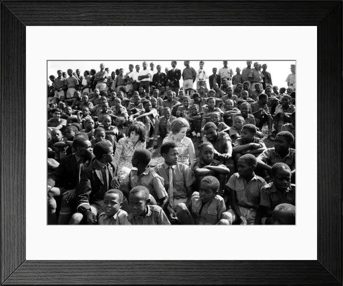 Framed Print : Princess Anne visits Starehe Boys Centre for orphans, in Nairobi, Kenya Framed Print : Princess Anne visits Starehe Boys Centre for orphans, in Nairobi, Kenya