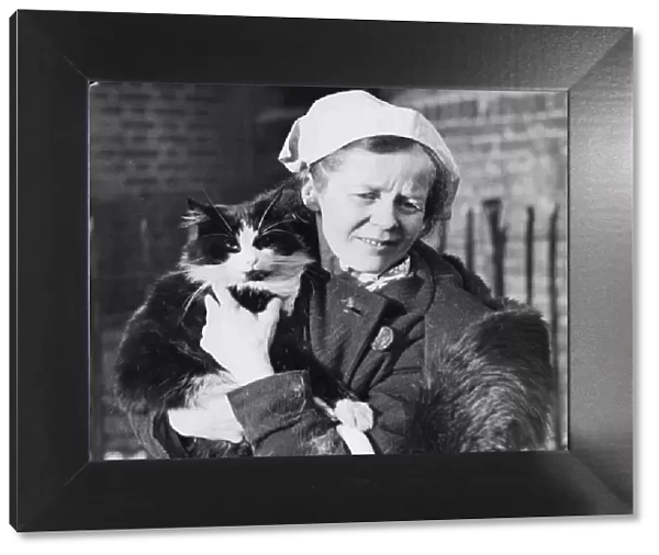 Bobby, a cat is eyes and ears to his mistress Miss Walker, of Chandos road, London