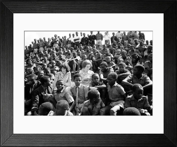 Framed Print : Princess Anne visits Starehe Boys Centre for orphans, in Nairobi, Kenya Framed Print : Princess Anne visits Starehe Boys Centre for orphans, in Nairobi, Kenya