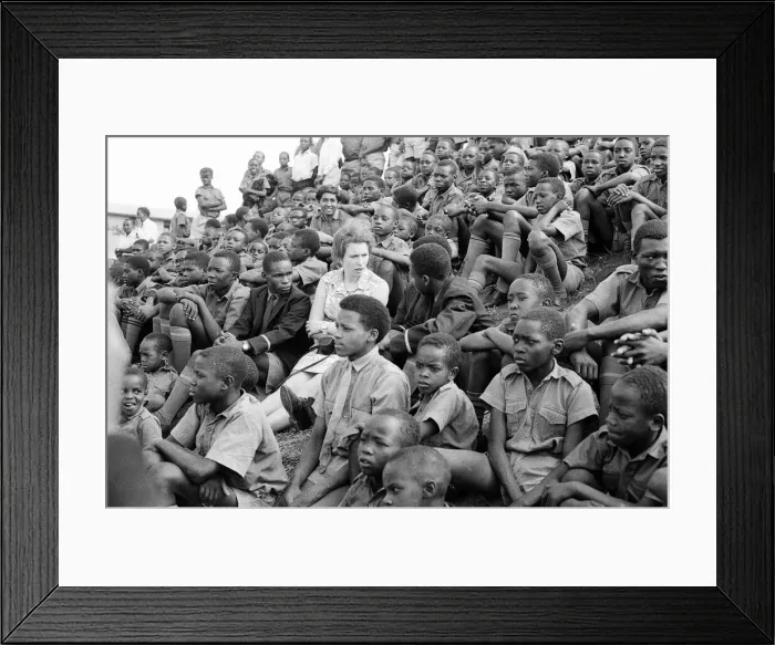 Framed Print : Princess Anne visits Starehe Boys Centre for orphans, in Nairobi, Kenya Framed Print : Princess Anne visits Starehe Boys Centre for orphans, in Nairobi, Kenya