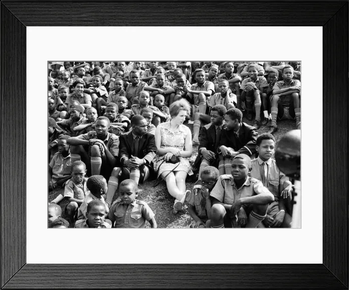 Framed Print : Princess Anne visits Starehe Boys Centre for orphans, in Nairobi, Kenya Framed Print : Princess Anne visits Starehe Boys Centre for orphans, in Nairobi, Kenya