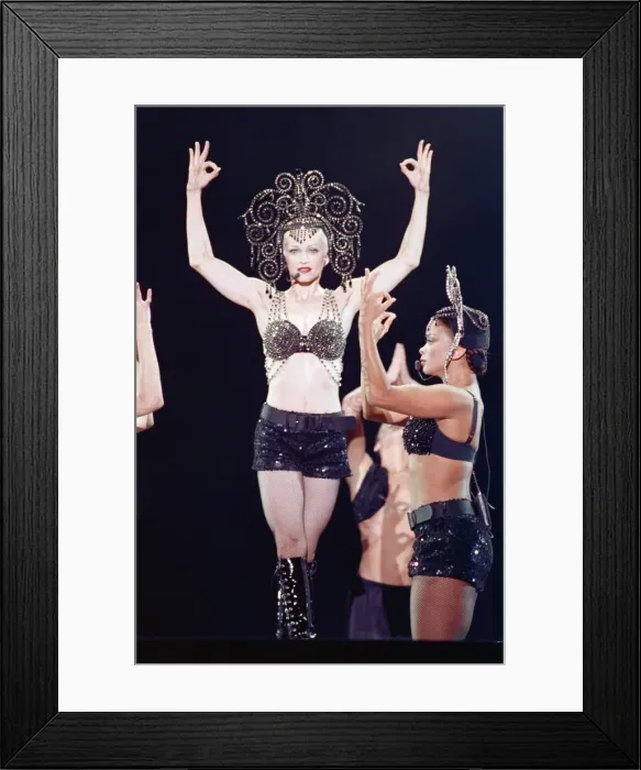 Framed Print : Madonna in concert. The Girlie Show World Tour, Wembley Stadium. 25th September 1993 Framed Print : Madonna in concert. The Girlie Show World Tour, Wembley Stadium. 25th September 1993
