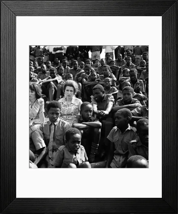 Framed Print : Princess Anne visits Starehe Boys Centre for orphans, in Nairobi, Kenya Framed Print : Princess Anne visits Starehe Boys Centre for orphans, in Nairobi, Kenya