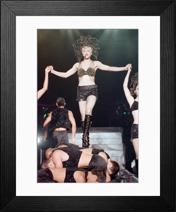 Framed Print : Madonna in concert. The Girlie Show World Tour, Wembley Stadium. 25th September 1993 Framed Print : Madonna in concert. The Girlie Show World Tour, Wembley Stadium. 25th September 1993