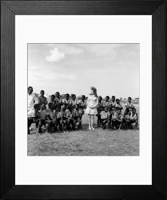 Framed Print : Princess Anne visits Starehe Boys Centre for orphans, in Nairobi, Kenya Framed Print : Princess Anne visits Starehe Boys Centre for orphans, in Nairobi, Kenya
