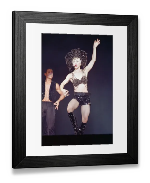 Framed Print : Madonna in concert. The Girlie Show World Tour, Wembley Stadium. 25th September 1993
