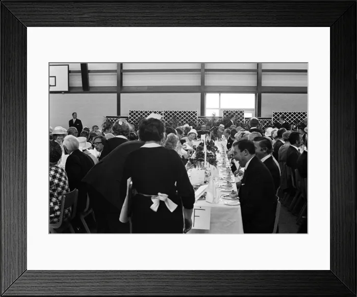 Framed Print : Councillor Philip Bond, Chairman of Skelmersdale and Holland council sat with his Framed Print : Councillor Philip Bond, Chairman of Skelmersdale and Holland council sat with his