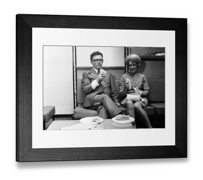 Framed Print : Councillor Philip Bond, Chairman of Skelmersdale and Holland council sits with his Framed Print : Councillor Philip Bond, Chairman of Skelmersdale and Holland council sits with his