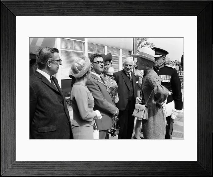 Framed Print : Councillor Philip Bond, Chairman of Skelmersdale and Holland council sits with his Framed Print : Councillor Philip Bond, Chairman of Skelmersdale and Holland council sits with his