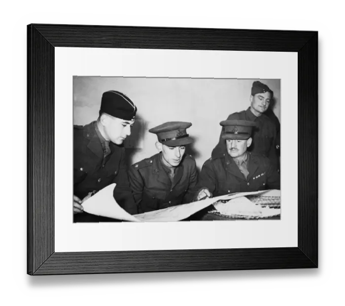 Framed Print : The Sherwood Foresters. A series of pictures taken with the The Sherwood Foresters