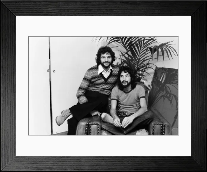 Framed Print : Cat Stevens with his brother Dave. 1st April 1974 Framed Print : Cat Stevens with his brother Dave. 1st April 1974