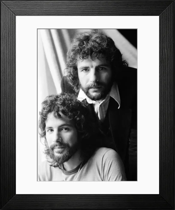 Framed Print : Cat Stevens with his brother Dave. 1st April 1974 Framed Print : Cat Stevens with his brother Dave. 1st April 1974