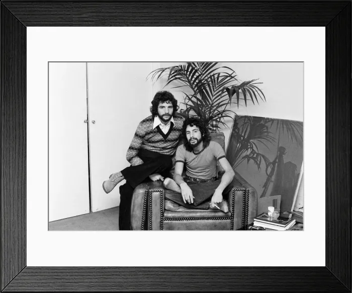 Framed Print : Cat Stevens with his brother Dave. 1st April 1974 Framed Print : Cat Stevens with his brother Dave. 1st April 1974
