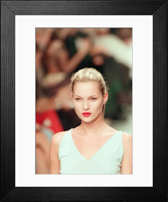 Framed Print : Milan Fashion Week 1997, Narciso Rodriguez Show, Thursday 23rd October 1997, Kate Moss
