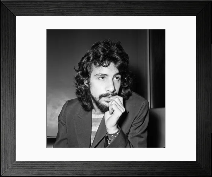 Framed Print : Cat Stevens pictured in the Sunday Mirror offices. 24th July 1970 Framed Print : Cat Stevens pictured in the Sunday Mirror offices. 24th July 1970