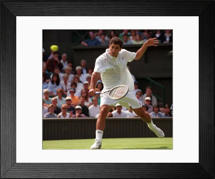 Framed Print : PETE SAMPRAS WIMBLEDON TENNIS CHAMPIONSHIPS JUNE 1996 15  /  06  /  1996