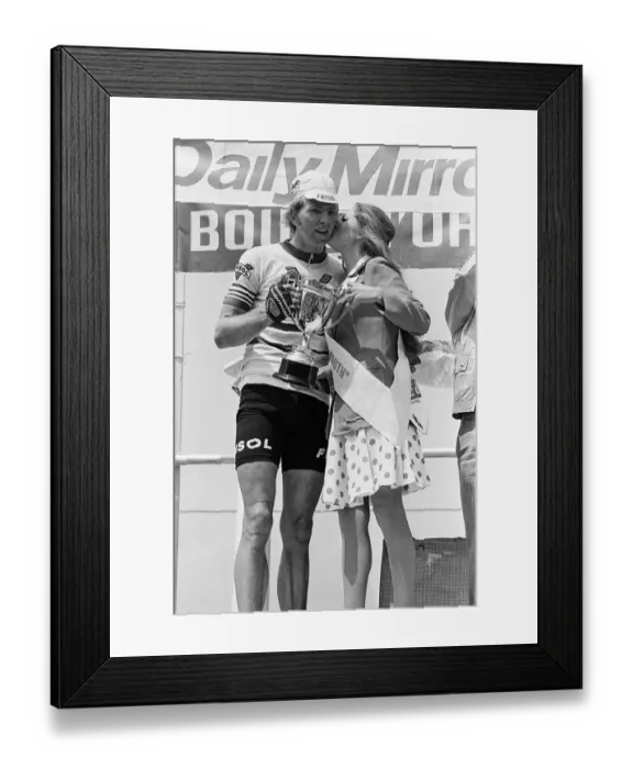 Framed Print : The Plymouth stage of the Tour De France. Winner of the second stage Henk Poppe of Framed Print : The Plymouth stage of the Tour De France. Winner of the second stage Henk Poppe of