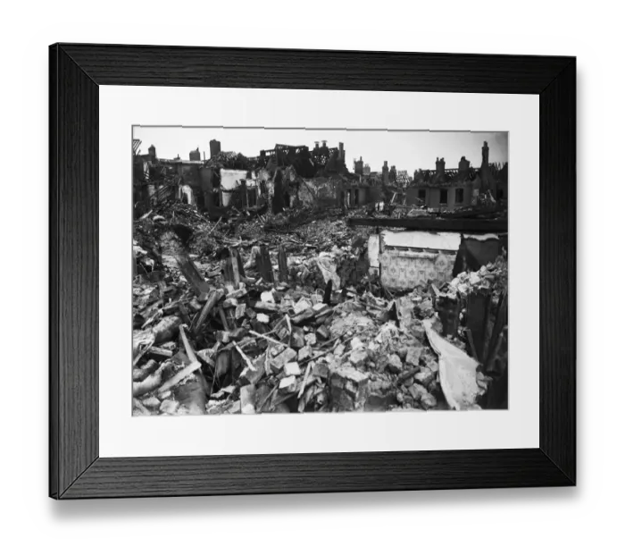 Framed Print : Bomb damage to Great Yarmouth following a tip an run raid by Luftwaffe fighter bomber Framed Print : Bomb damage to Great Yarmouth following a tip an run raid by Luftwaffe fighter bomber