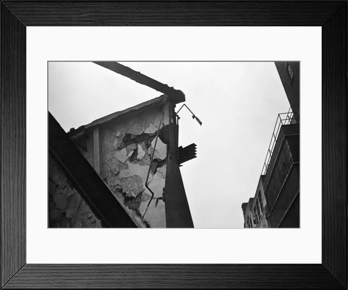 Framed Print : Bomb damage around the City of London following the most devastating raid on London which Framed Print : Bomb damage around the City of London following the most devastating raid on London which