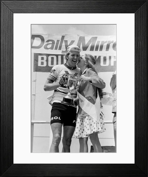 Framed Print : The Plymouth stage of the Tour De France. Winner of the second stage Henk Poppe of