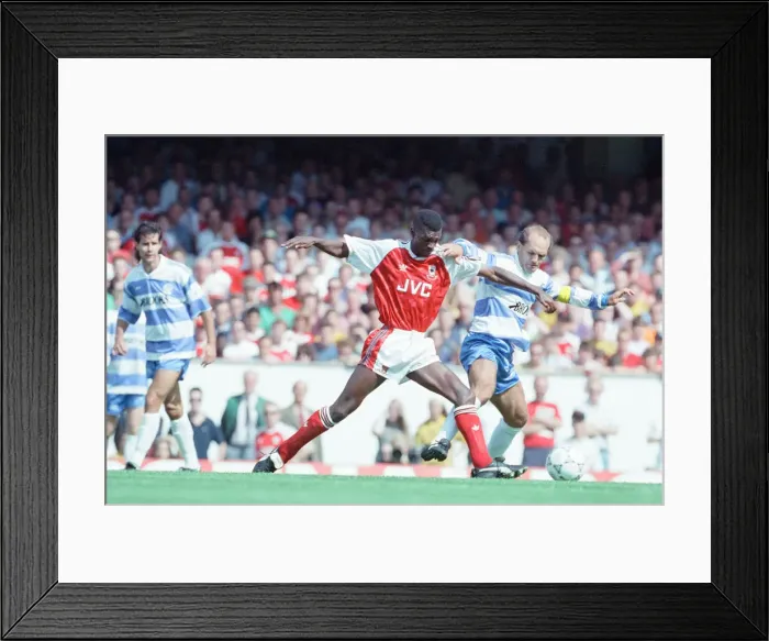 Framed Print : Arsenal 1-1 QPR, League Division One match action, Highbury, Saturday 17th August 1991 Framed Print : Arsenal 1-1 QPR, League Division One match action, Highbury, Saturday 17th August 1991
