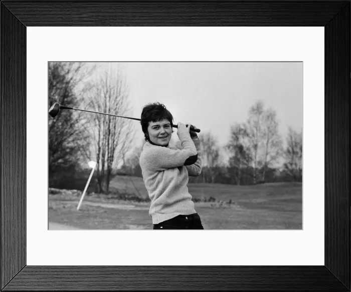Framed Print : Female golfers during a practise round at the Berkshire Golf Club