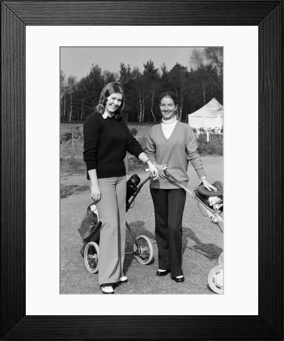 Framed Print : Female golfers during a practise round at the Berkshire Golf Club Framed Print : Female golfers during a practise round at the Berkshire Golf Club