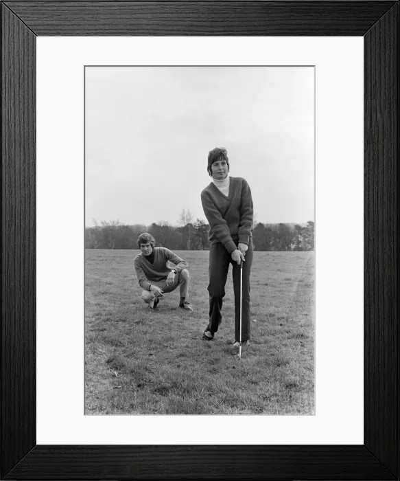Framed Print : Tennis star, Winnie Wooldridge, 26, getting golf lessons from 29 year old Ken MacPherson Framed Print : Tennis star, Winnie Wooldridge, 26, getting golf lessons from 29 year old Ken MacPherson