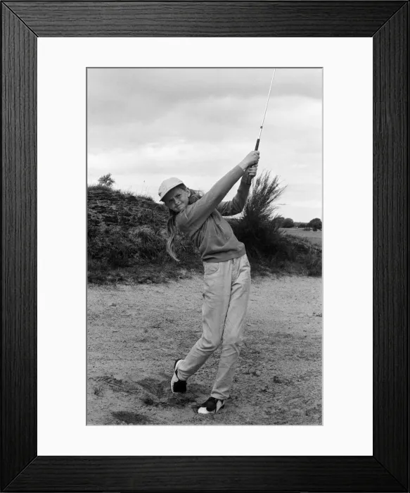 Framed Print : 13 year old Denise Hastings, the only girl in the Bootle Junior Golf Tournament