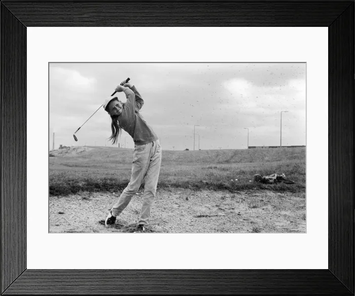 Framed Print : 13 year old Denise Hastings, the only girl in the Bootle Junior Golf Tournament