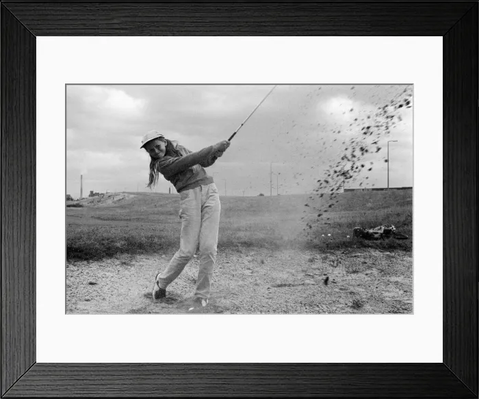 Framed Print : 13 year old Denise Hastings, the only girl in the Bootle Junior Golf Tournament Framed Print : 13 year old Denise Hastings, the only girl in the Bootle Junior Golf Tournament