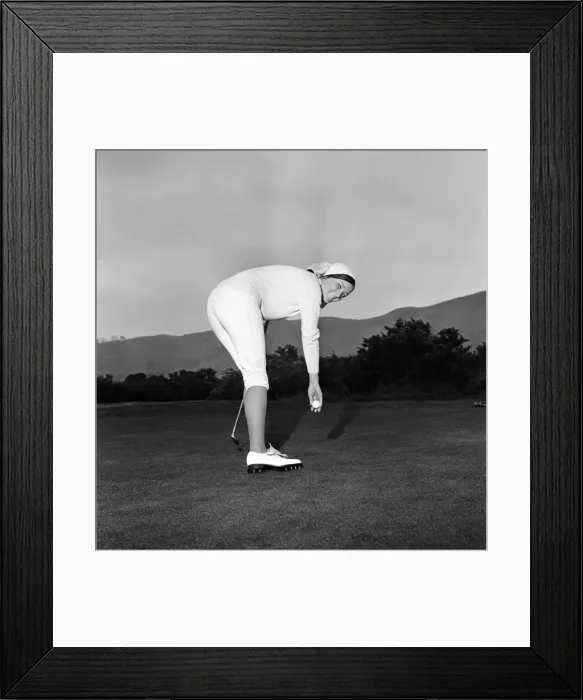 Framed Print : Marion Jones, 22, who took up golf a few weeks ago. She cut down a pair of slacks to Framed Print : Marion Jones, 22, who took up golf a few weeks ago. She cut down a pair of slacks to