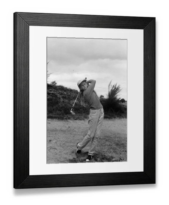 Framed Print : 13 year old Denise Hastings, the only girl in the Bootle Junior Golf Tournament
