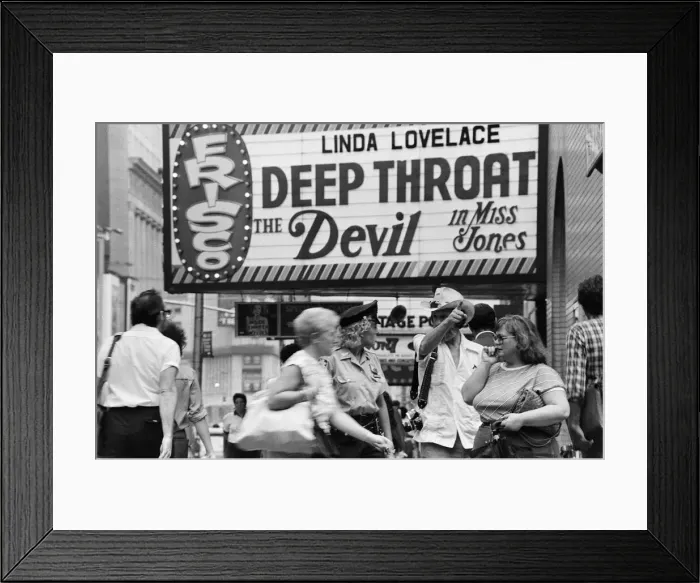 Framed Print : Clubs and movie houses in New York. September 1983 Framed Print : Clubs and movie houses in New York. September 1983