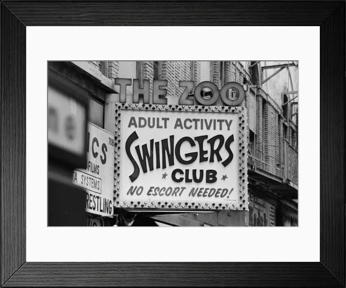 Framed Print : Clubs and movie houses in New York. September 1983 Framed Print : Clubs and movie houses in New York. September 1983