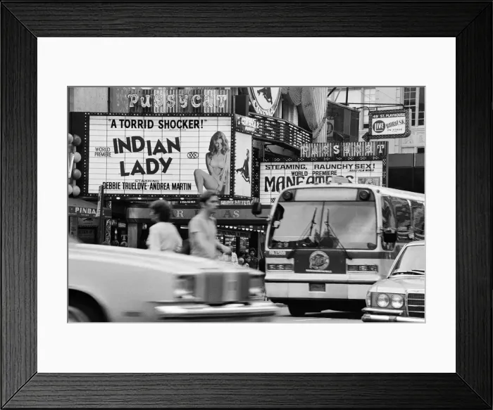 Framed Print : Clubs and movie houses in New York. September 1983 Framed Print : Clubs and movie houses in New York. September 1983