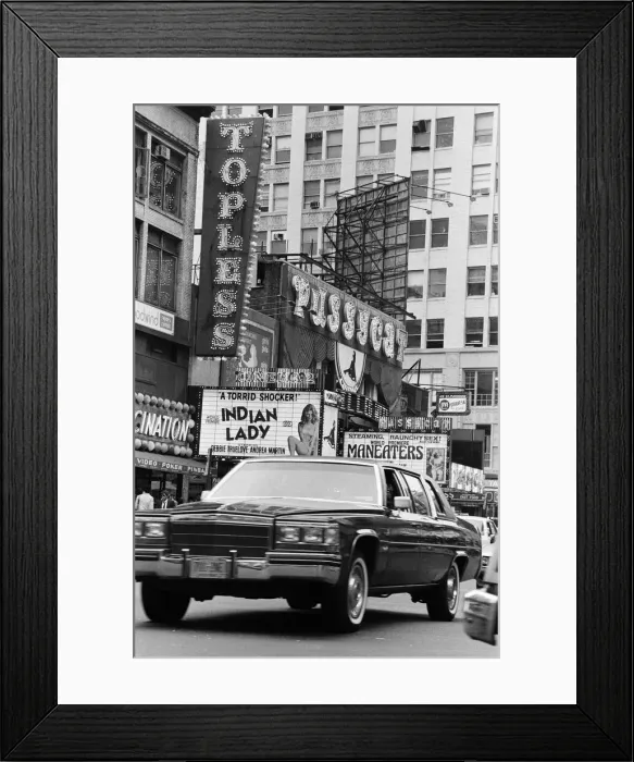 Framed Print : Clubs and movie houses in New York. September 1983 Framed Print : Clubs and movie houses in New York. September 1983