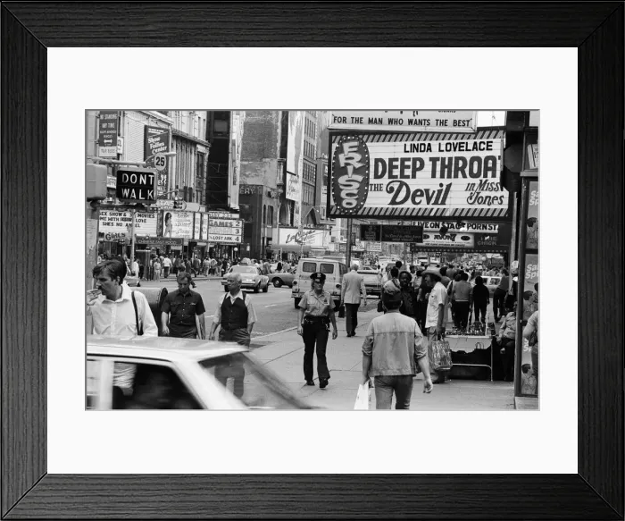 Framed Print : Clubs and movie houses in New York. September 1983 Framed Print : Clubs and movie houses in New York. September 1983