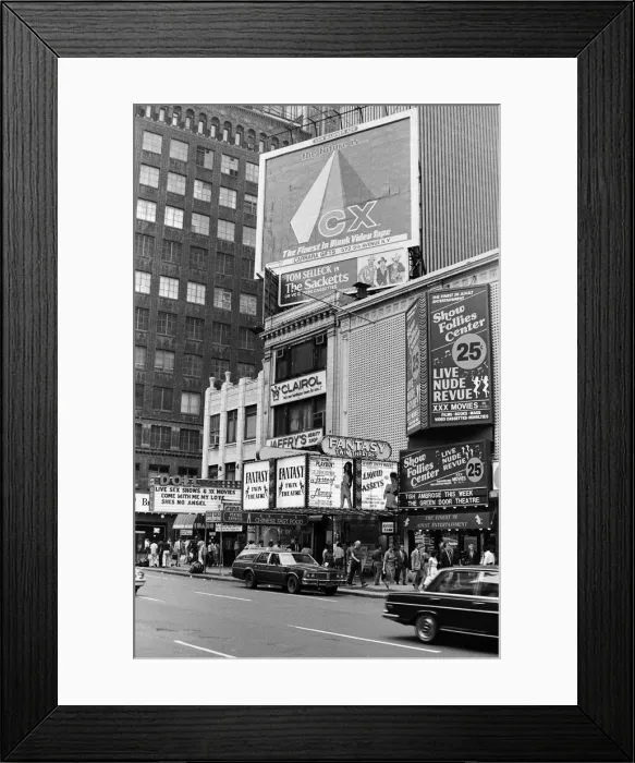 Framed Print : Clubs and movie houses in New York. September 1983 Framed Print : Clubs and movie houses in New York. September 1983