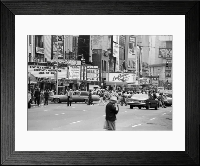 Framed Print : Clubs and movie houses in New York. September 1983 Framed Print : Clubs and movie houses in New York. September 1983